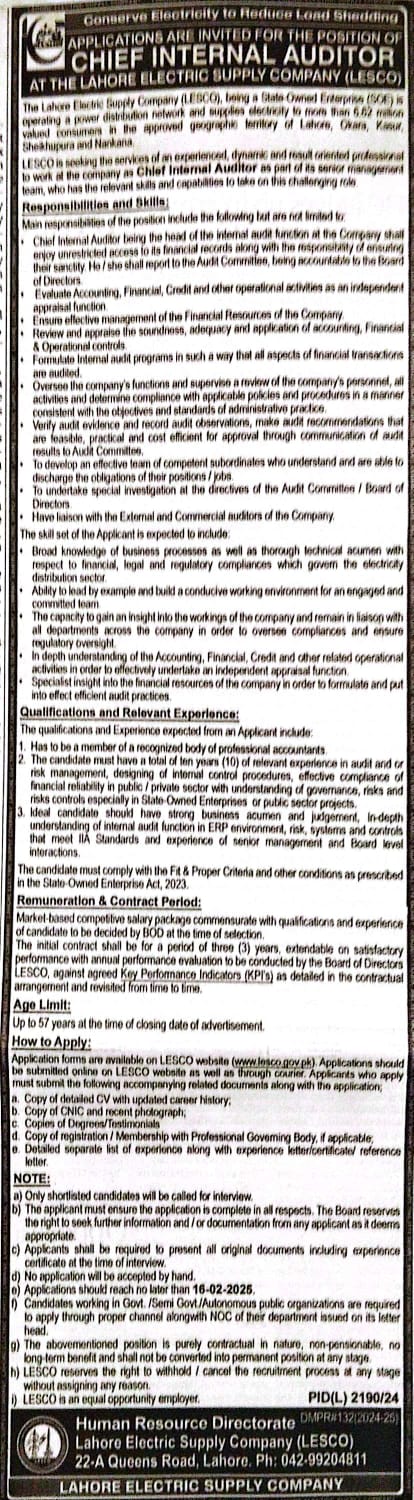 Chief Internal Auditor